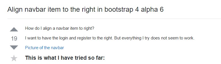  Adjust navbar  thing to the right in Bootstrap 4 alpha 6
