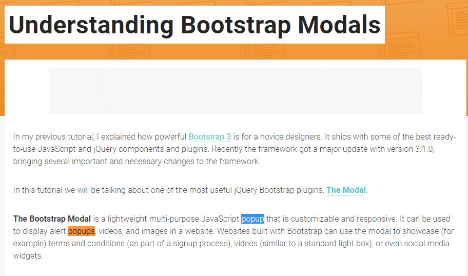 Another  handy  content  concerning Bootstrap Modal Popup