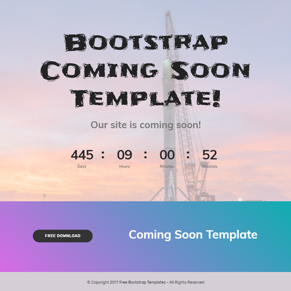 Responsive Bootstrap Coming Soon Themes