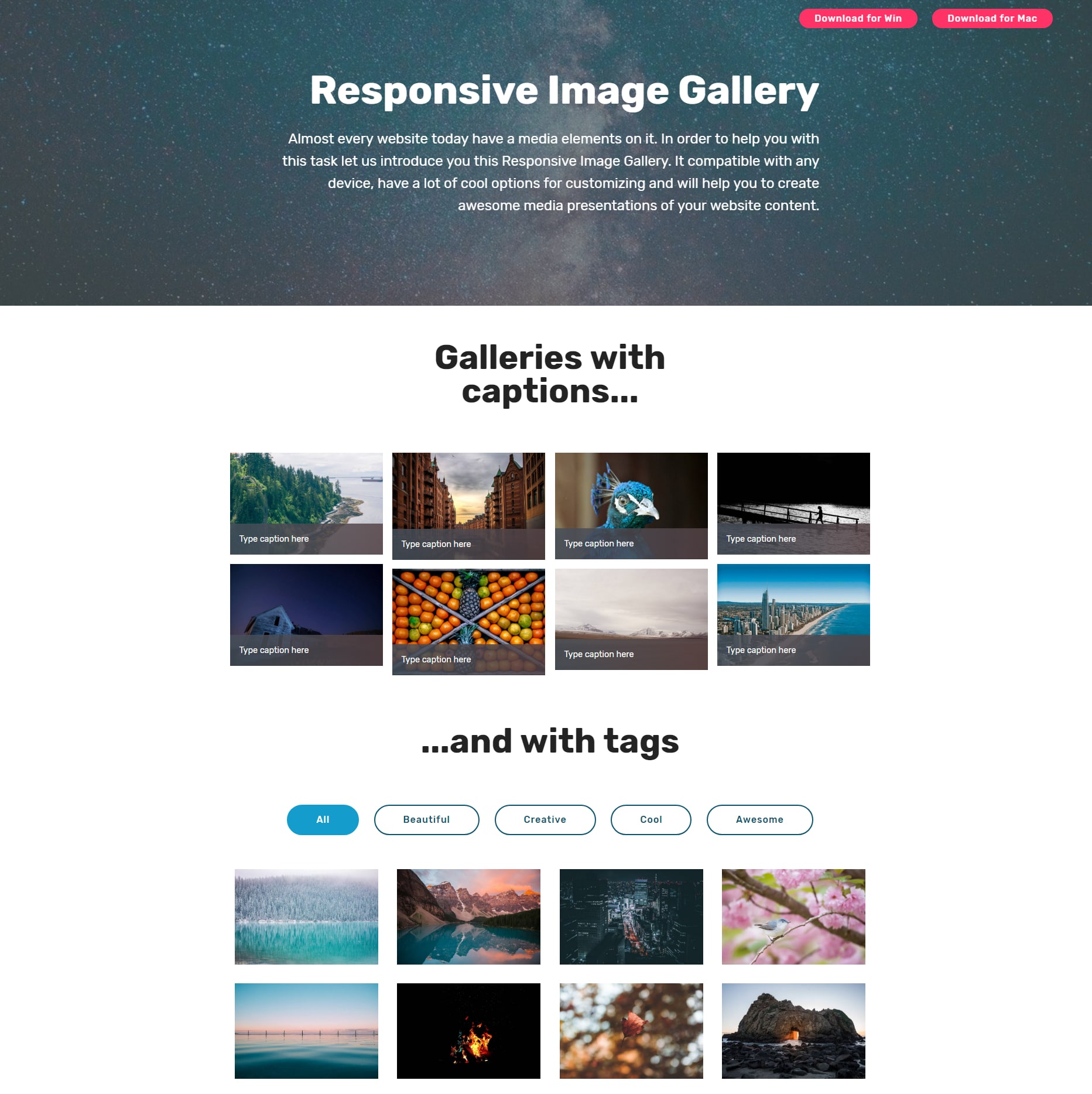 Free Bootstrap Picture Gallery